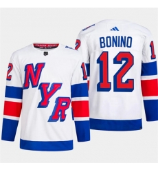 New York Rangers #12 Nick Bonino White 2024 Stadium Series Stitched Jersey