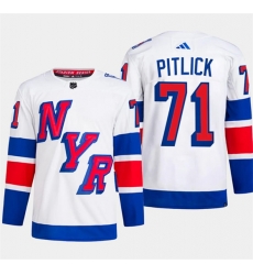 New York Rangers #71 Tyler Pitlick White 2024 Stadium Series Stitched Jersey