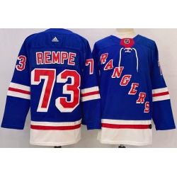 New York Rangers 73 Matt Rempe Royal Stitched Jersey
