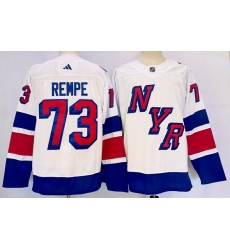 New York Rangers 73 Matt Rempe White 2024 Stadium Series Stitched Jersey