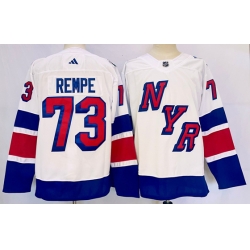 New York Rangers 73 Matt Rempe White 2024 Stadium Series Stitched Jersey