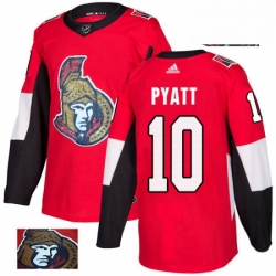 Ottawa Senators 10 Tom Pyatt Red Fashion Gold NHL jersey