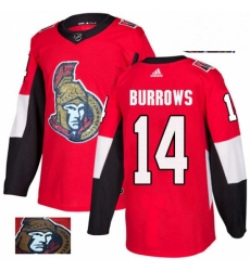 Ottawa Senators 14 Alexandre Burrows Red Fashion Gold NHL jersey