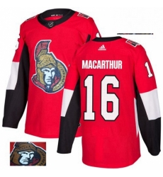 Ottawa Senators 16 Clarke MacArthur Red Fashion Gold NHL jersey