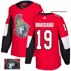 Ottawa Senators 19 Derick Brassard Red Fashion Gold NHL jersey