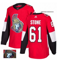 Ottawa Senators 61 Mark Stone Red Fashion Gold NHL jersey