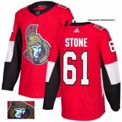 Ottawa Senators 61 Mark Stone Red Fashion Gold NHL jersey