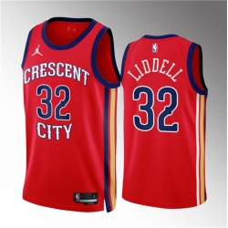 New Orleans Pelicans 32 E J Liddell Red 2022 23 Statement Edition Stitched Basketball Jersey