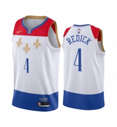New Orleans Pelicans 4 JJ Redick White NBA Swingman 2020 21 City Edition Jersey