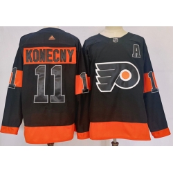 Philadelphia Flyers 11 Travis Konecny Black Alternate Jersey
