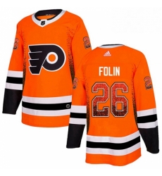 Philadelphia Flyers 26 Christian Folin Orange Drift Fashion NHL jersey