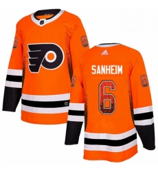 Philadelphia Flyers 6 Travis Sanheim Orange Drift Fashion NHL jersey