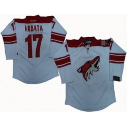Phoenix Coyotes 17 Radim Vrbata White Jerseys