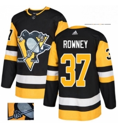 Pittsburgh Penguins 37 Carter Rowney Black Fashion Gold NHL jersey