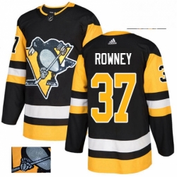 Pittsburgh Penguins 37 Carter Rowney Black Fashion Gold NHL jersey