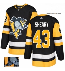 Pittsburgh Penguins 43 Conor Sheary Black Fashion Gold NHL jersey
