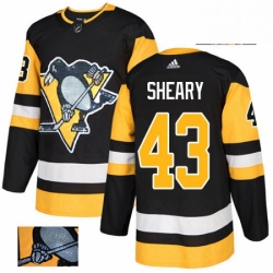 Pittsburgh Penguins 43 Conor Sheary Black Fashion Gold NHL jersey