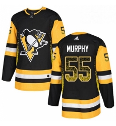 Pittsburgh Penguins 55 Larry Murphy Black Drift Fashion NHL jersey
