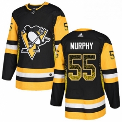 Pittsburgh Penguins 55 Larry Murphy Black Drift Fashion NHL jersey