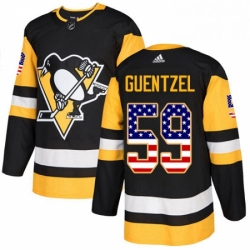 Pittsburgh Penguins 59 Jake Guentzel Black USA Flag Fashion NHL jersey