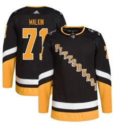 Pittsburgh Penguins 71 Evgeni Malkin 2021 2022 Black Stitched Jersey