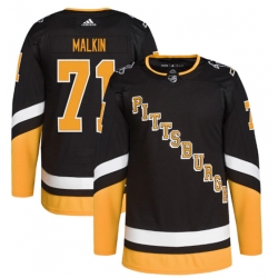 Pittsburgh Penguins 71 Evgeni Malkin 2021 2022 Black Stitched Jersey