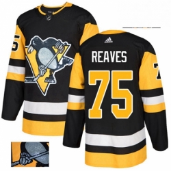 Pittsburgh Penguins 75 Ryan Reaves Black Fashion Gold NHL jersey