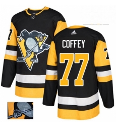 Pittsburgh Penguins 77 Paul Coffey Black Fashion Gold NHL jersey