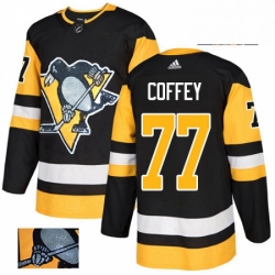 Pittsburgh Penguins 77 Paul Coffey Black Fashion Gold NHL jersey