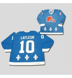 Quebec Nordiques #10 Guy Lafleur Stitched CCM Throwback Blue NHL Jersey