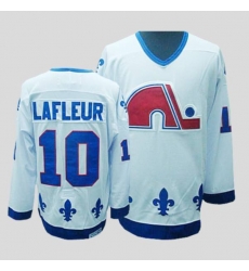 Quebec Nordiques #10 Guy Lafleur Stitched CCM Throwback White NHL Jersey