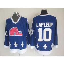 Quebec Nordiques #10 Lafleur Blue Hockey Jerseys