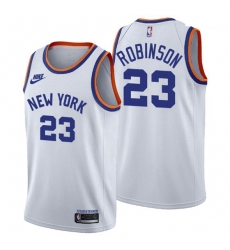 New York Knicks 23 Mitchell Robinson Releases Classic Edition NBA 75th Anniversary jersey White