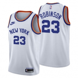 New York Knicks 23 Mitchell Robinson Releases Classic Edition NBA 75th Anniversary jersey White