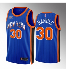 New York Knicks 30 Julius Randle Blue 2023 24 City Edition Stitched Basketball Jersey New York Knicks 30 Julius Randle Blue 2023 24 City Edition Stitched Basketball Jersey