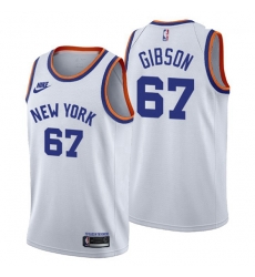 New York Knicks 67 Taj Gibson Releases Classic Edition NBA 75th Anniversary jersey White