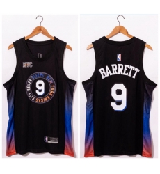 New York Knicks 9 R.J. Barrett Black 2020 21 City Edition Swin