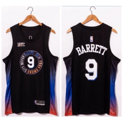 New York Knicks 9 R.J. Barrett Black 2020 21 City Edition Swin