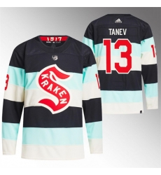 Seattle Kraken 13 Brandon Tanev 2024 Deep Sea Blue Winter Classic Stitched Jersey