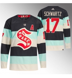 Seattle Kraken 17 Jaden Schwartz 2024 Deep Sea Blue Winter Classic Stitched Jersey
