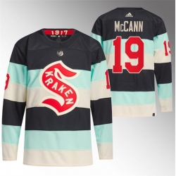 Seattle Kraken 19 Jaden Schwartz 2024 Deep Sea Blue Winter Classic Stitched Jersey