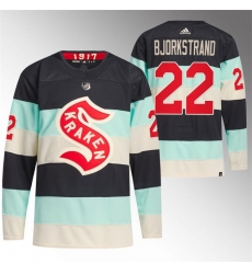 Seattle Kraken 22 Oliver Bjorkstrand 2024 Deep Sea Blue Winter Classic Stitched Jersey