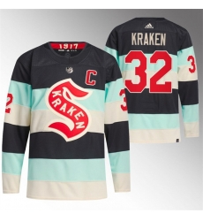 Seattle Kraken 32 Seattle Kraken 2024 Deep Sea Blue Winter Classic Stitched Jersey