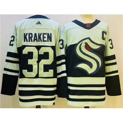 Seattle Kraken 32 Seattle Kraken Ice Blue 2022 23 Reverse Retro Stitched Jersey