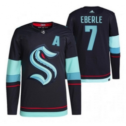 Seattle Kraken 7 Jordan Eberle 2021 22 Navy Home Stitched Jersey