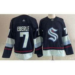 Seattle Kraken 7 Jordan Eberle Navy Blue Stitched NHL Jersey