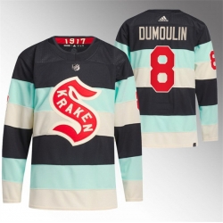 Seattle Kraken 8 Brian Dumoulin 2024 Deep Sea Blue Winter Classic Stitched Jersey