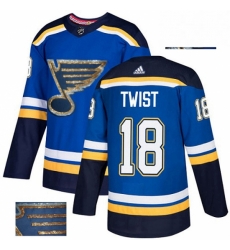 St. Louis Blues 18 Tony Twist Royal Blue Fashion Gold NHL jersey