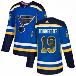 St. Louis Blues 19 Jay Bouwmeester Blue Drift Fashion NHL jersey