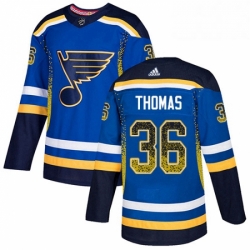 St. Louis Blues 36 Robert Thomas Blue Drift Fashion NHL jersey